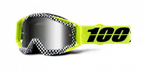 brýle RACECRAFT ANDRE, 100% - USA (stříbrné zrcadlové plexi)